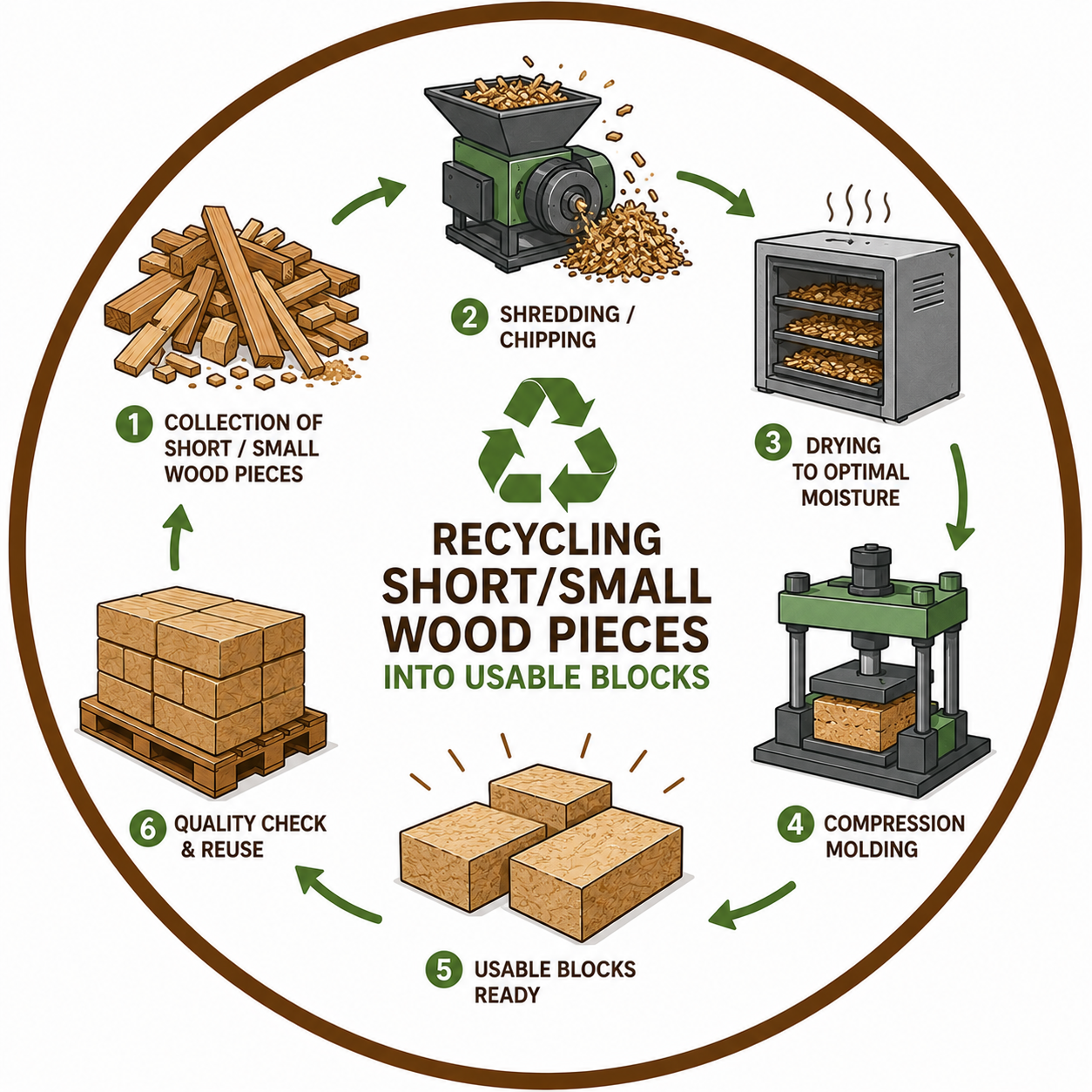 Recycling Short/Small Wood Pieces into Usable Blocks