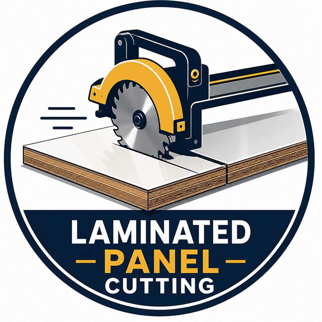 Laminated panel cutting